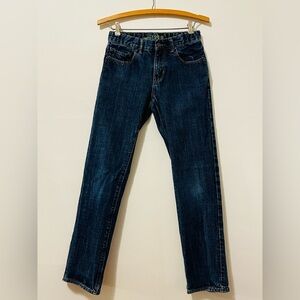 GAP Kids Youth Boys 14 Straight Leg Jeans Dark Wash Denim Adjustable Waist EUC
